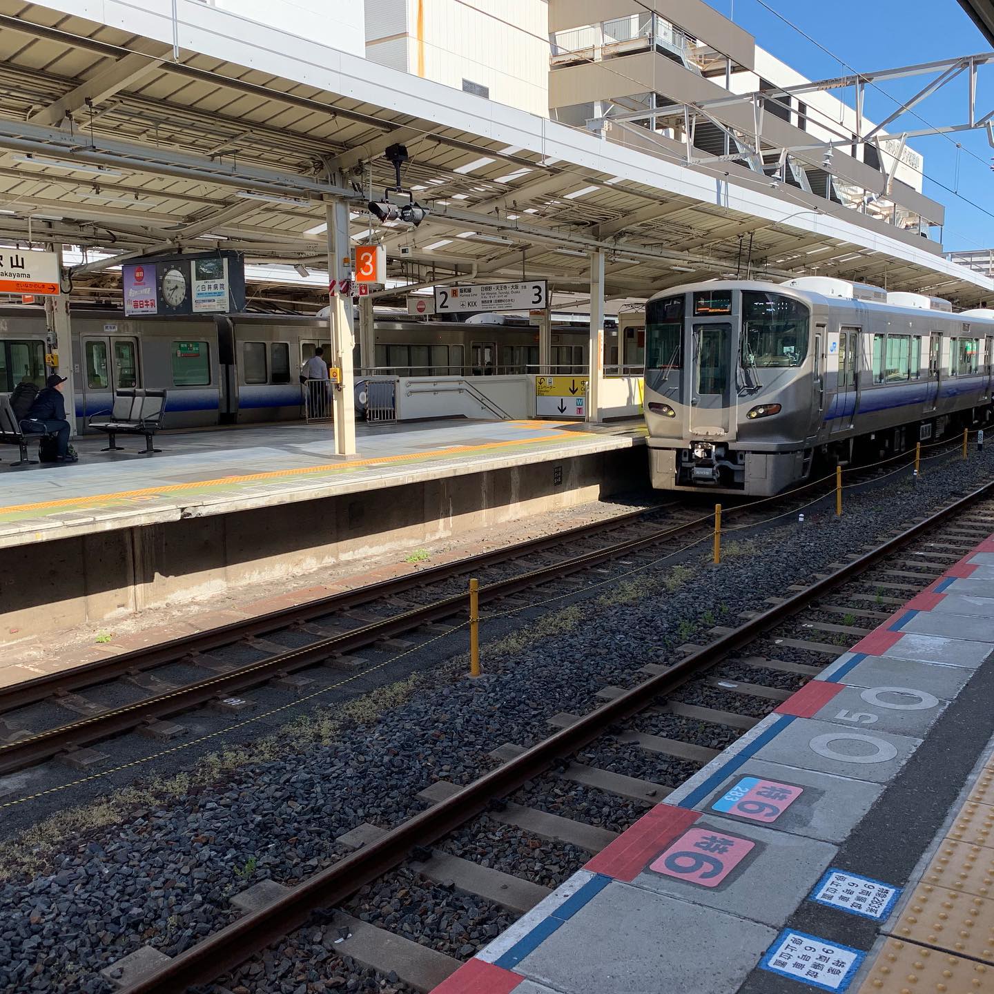 Morning commute Japanese style #train #wakayamacity #wakayamastation #commute… (3)