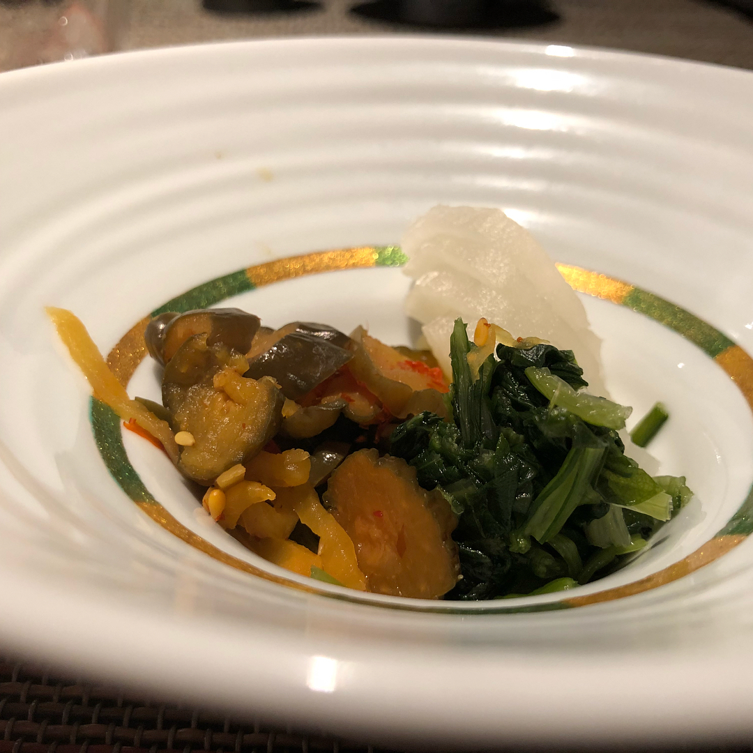... second part of the 10 course meal, including the beef & fish options. (3)