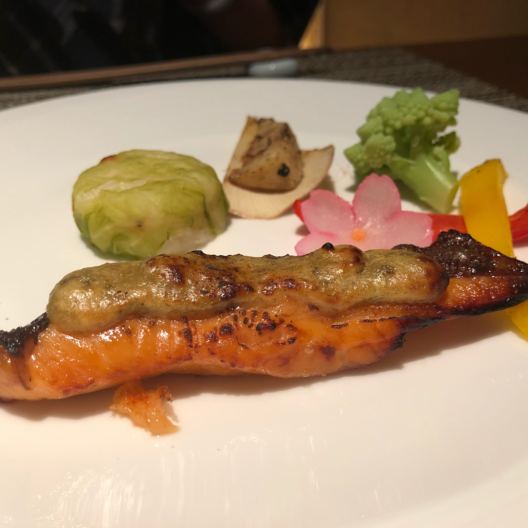 Dinner menu at the onsen hotel. First of the 10 course meal... (7)