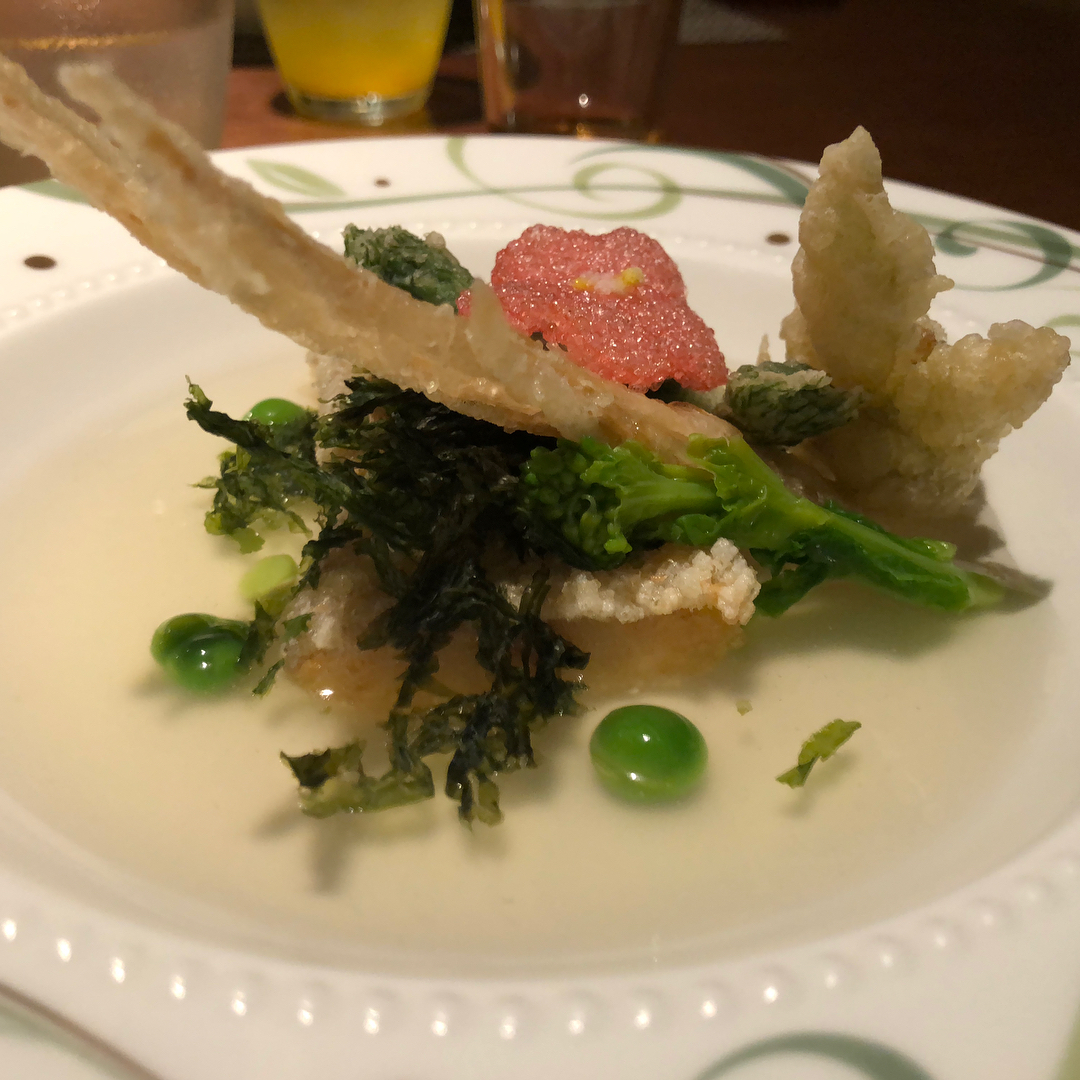 Dinner menu at the onsen hotel. First of the 10 course meal... (9)