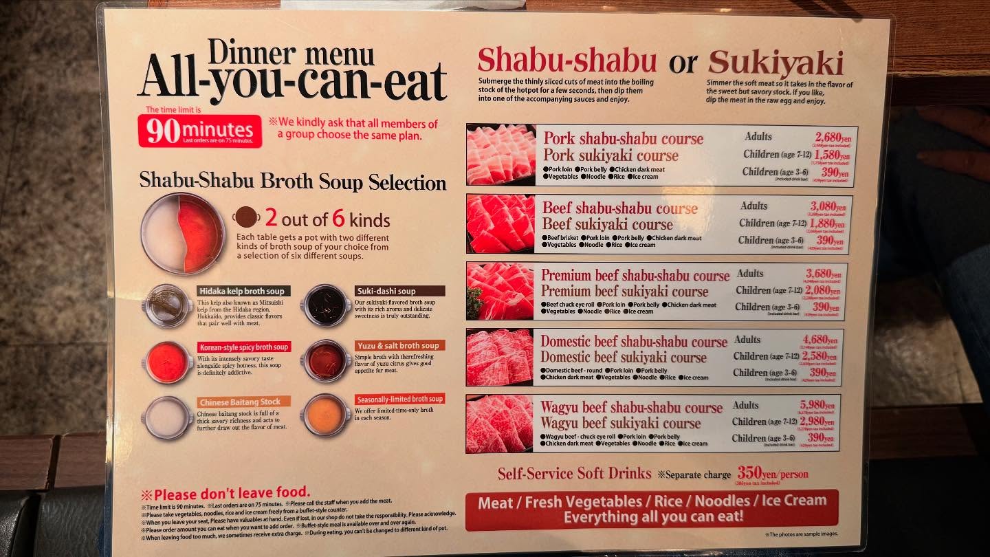 食べ放題の #shabushabu in the #Yodobashi building. I believe 6 plates of #wagyu was enough… (3)
