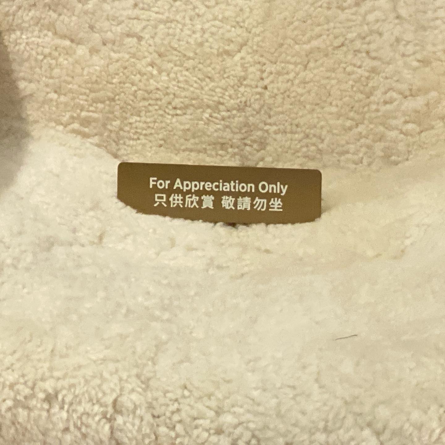 Nice and original way to tell visitors not to sit #art #K11Musea #Hongkong #shotoniphone… (2)