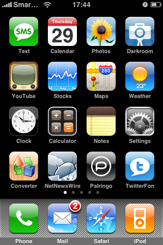iPhone Home Page