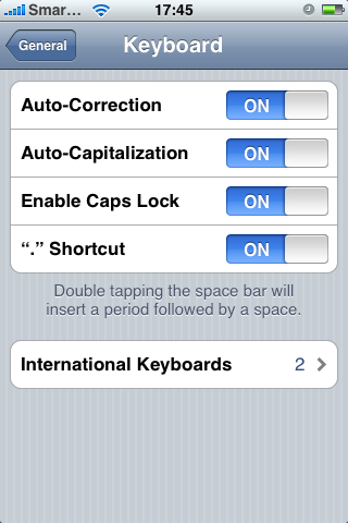 Keyboard Settings