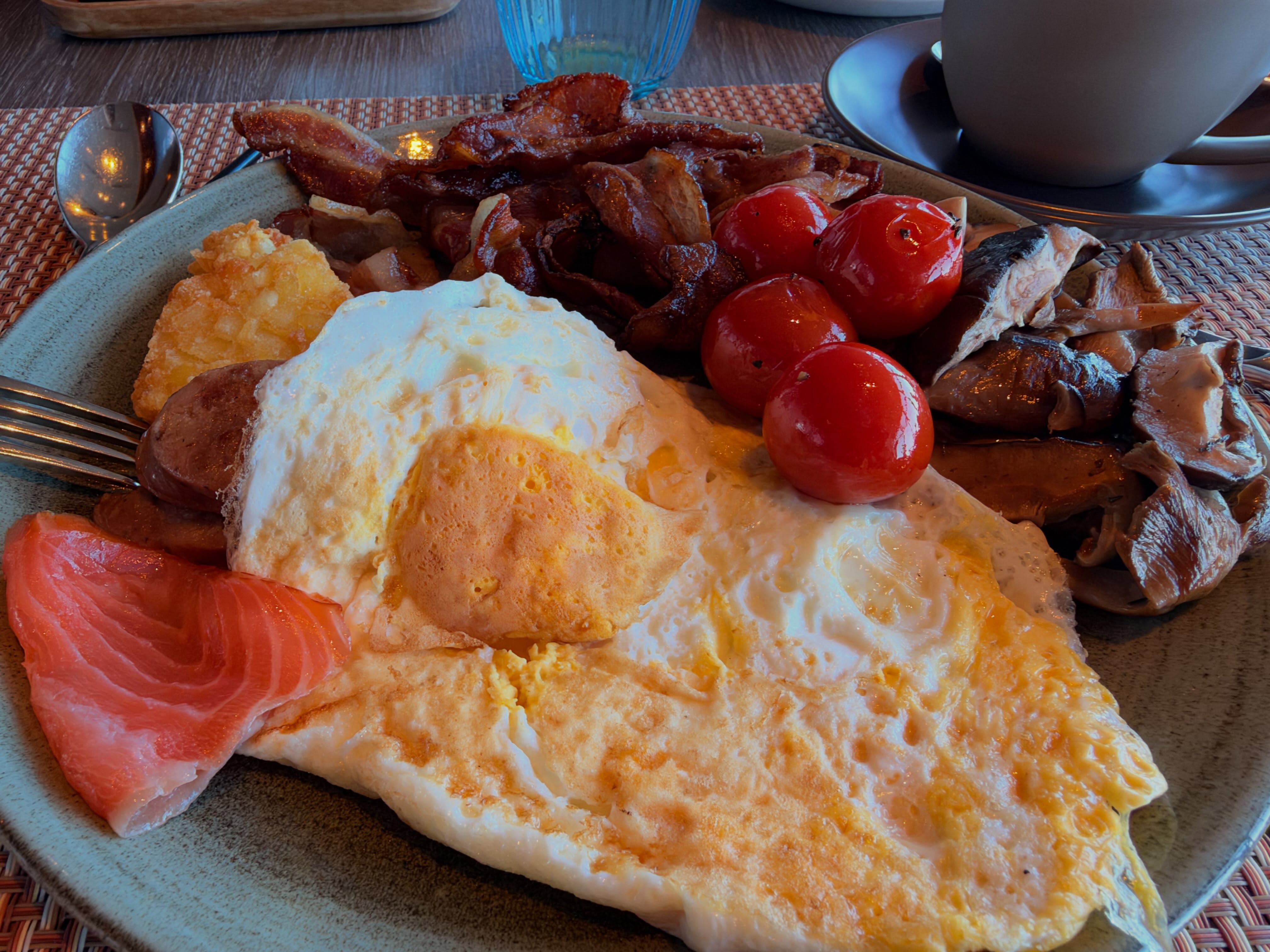 Made-to-order breakfast plate at W Hong Kong
